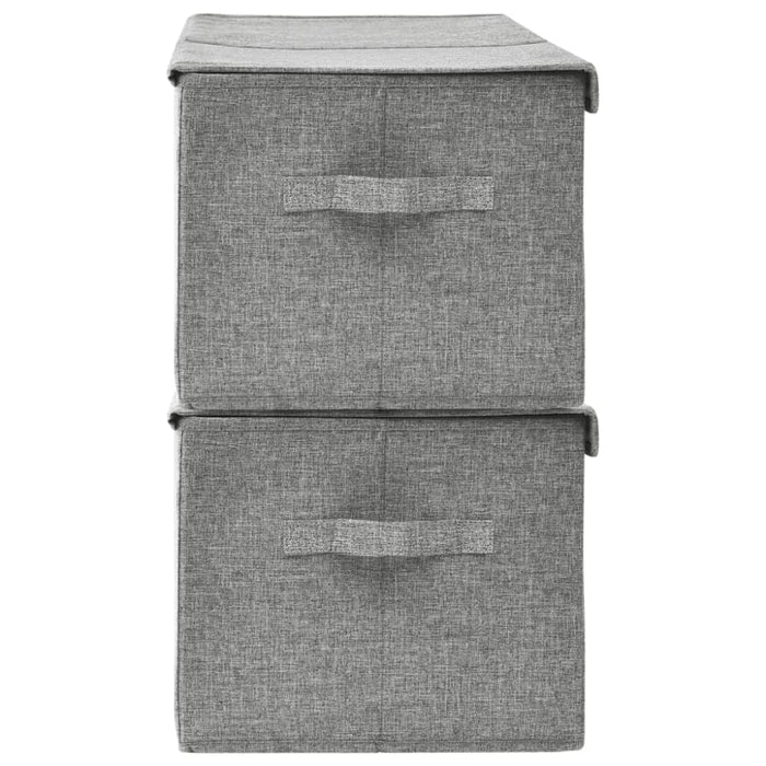 Storage Boxes 2 Pcs Fabric 50x30x25 Cm Grey Ttxkop