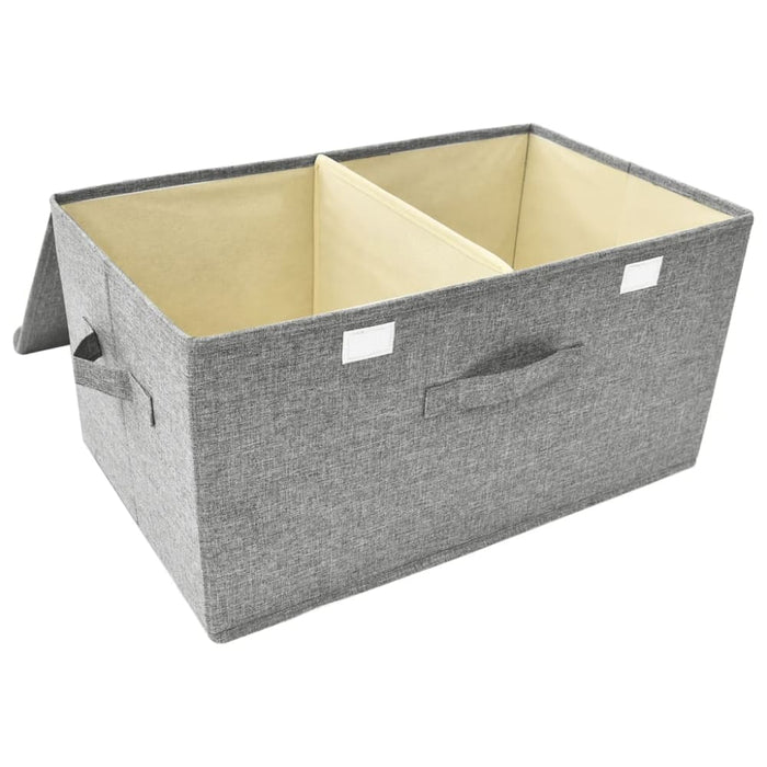 Storage Boxes 2 Pcs Fabric 50x30x25 Cm Grey Ttxkop