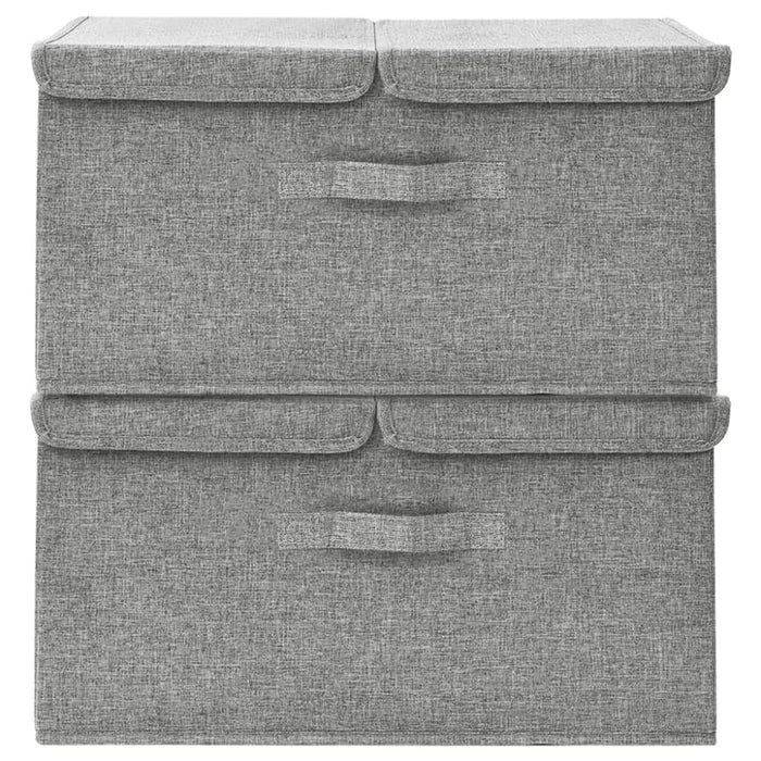 Storage Boxes 2 Pcs Fabric 50x30x25 Cm Grey Ttxkop
