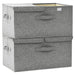 Storage Boxes 2 Pcs Fabric 50x30x25 Cm Grey Ttxkop