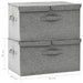 Storage Boxes 2 Pcs Fabric 50x30x25 Cm Grey Ttxkop