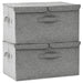 Storage Boxes 2 Pcs Fabric 50x30x25 Cm Grey Ttxkop