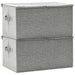 Storage Boxes 2 Pcs Fabric 50x30x25 Cm Grey Ttxkop