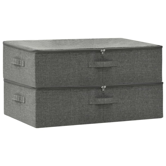 Storage Boxes 2 Pcs Fabric 70x40x18 Cm Anthracite Ttxkba