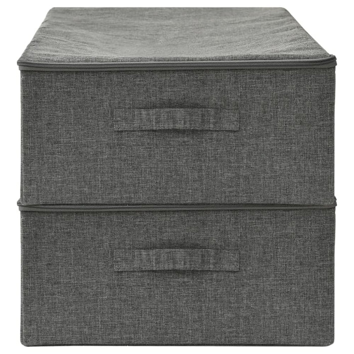 Storage Boxes 2 Pcs Fabric 70x40x18 Cm Anthracite Ttxkba
