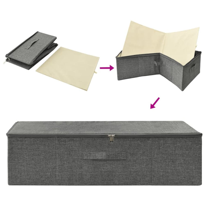 Storage Boxes 2 Pcs Fabric 70x40x18 Cm Anthracite Ttxkba