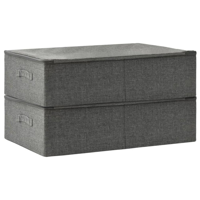 Storage Boxes 2 Pcs Fabric 70x40x18 Cm Anthracite Ttxkba