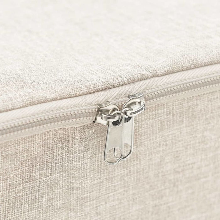 Storage Boxes 2 Pcs Fabric 70x40x18 Cm Cream Ttxkbn