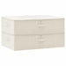 Storage Boxes 2 Pcs Fabric 70x40x18 Cm Cream Ttxkbn