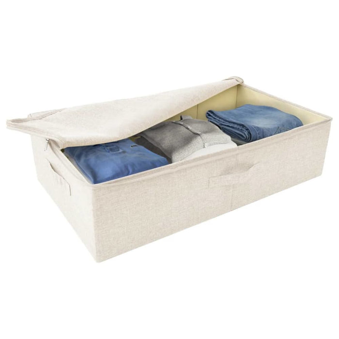 Storage Boxes 2 Pcs Fabric 70x40x18 Cm Cream Ttxkbn