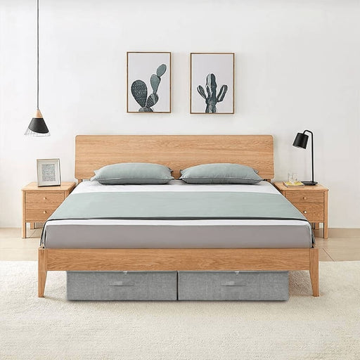 Storage Boxes 2 Pcs Fabric 70x40x18 Cm Grey Ttxkbl