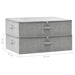 Storage Boxes 2 Pcs Fabric 70x40x18 Cm Grey Ttxkbl