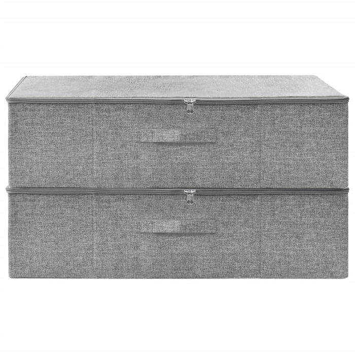 Storage Boxes 2 Pcs Fabric 70x40x18 Cm Grey Ttxkbl