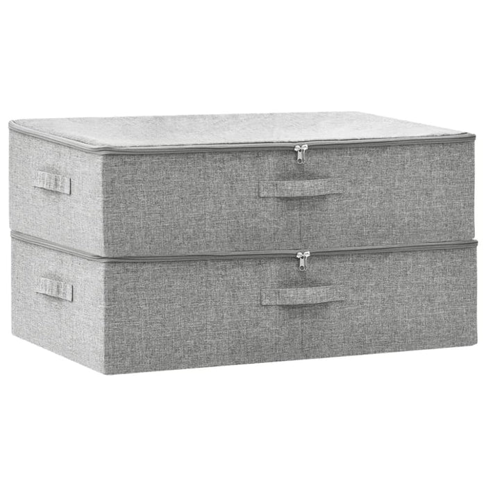 Storage Boxes 2 Pcs Fabric 70x40x18 Cm Grey Ttxkbl