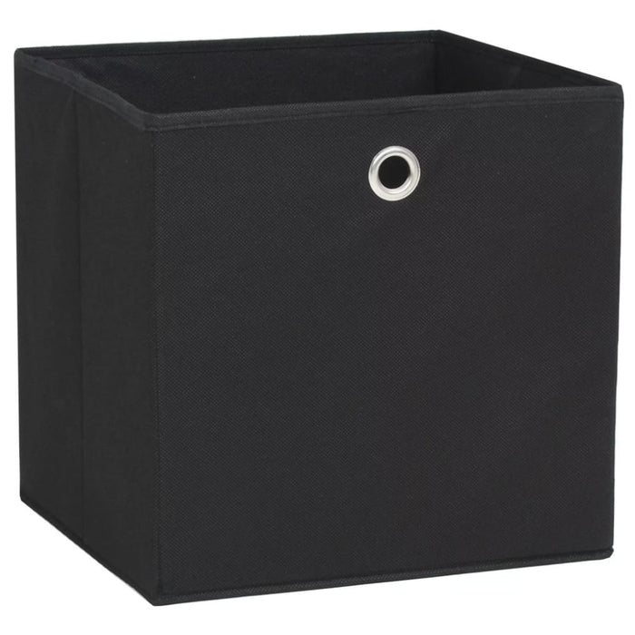 Storage Boxes 4 Pcs Non - woven Fabric 32x32x32 Cm Black