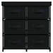 Storage Cabinet With 6 Drawers 55x29x55 Cm Black Steel