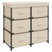 Storage Cabinet With 6 Drawers 55x29x55 Cm Cream Steel