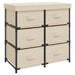 Storage Cabinet with 6 Drawers 55x29x55 Cm Cream Steel