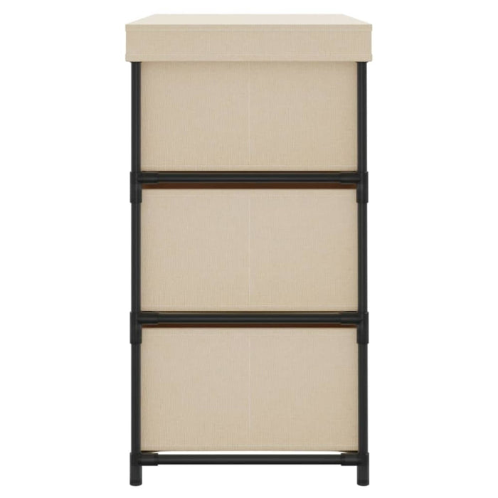 Storage Cabinet with 6 Drawers 55x29x55 Cm Cream Steel