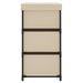 Storage Cabinet with 6 Drawers 55x29x55 Cm Cream Steel