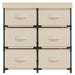 Storage Cabinet with 6 Drawers 55x29x55 Cm Cream Steel