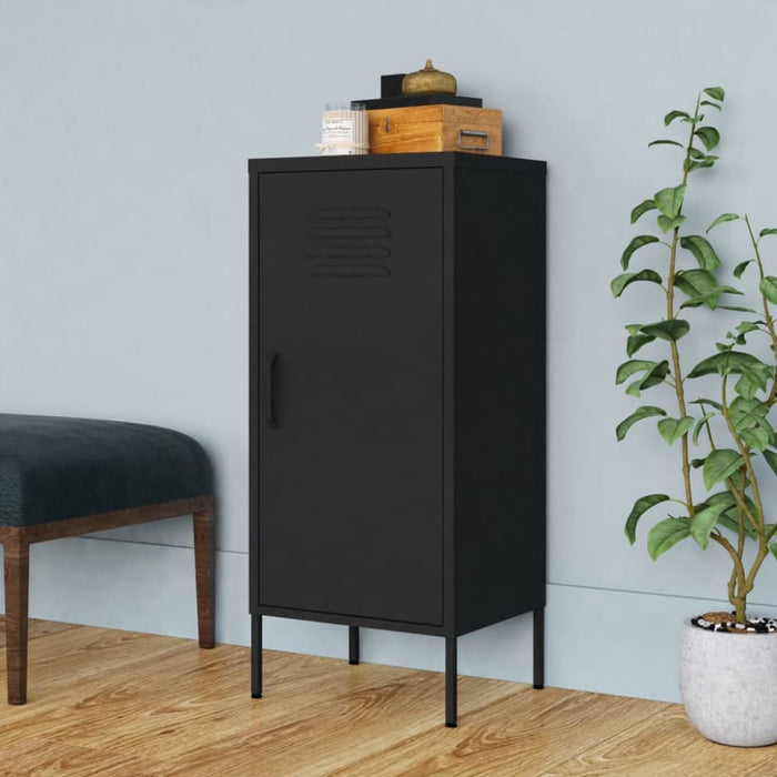 Storage Cabinet Black 42.5x35x101.5 Cm Steel Ttlokl