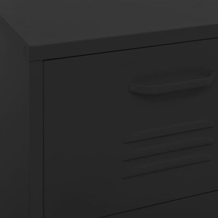 Storage Cabinet Black 42.5x35x101.5 Cm Steel Ttloni