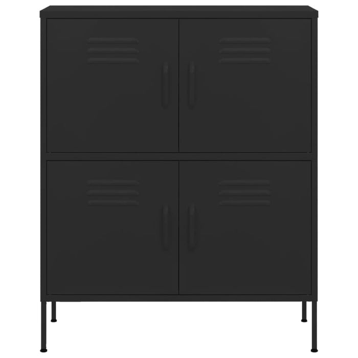 Storage Cabinet Black 80x35x101.5 Cm Steel Ttloax