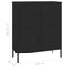 Storage Cabinet Black 80x35x101.5 Cm Steel Ttloax
