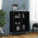 Storage Cabinet Black 80x35x101.5 Cm Steel Ttloin