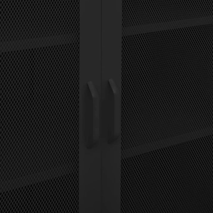 Storage Cabinet Black 80x35x101.5 Cm Steel Ttloin