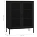 Storage Cabinet Black 80x35x101.5 Cm Steel Ttloin