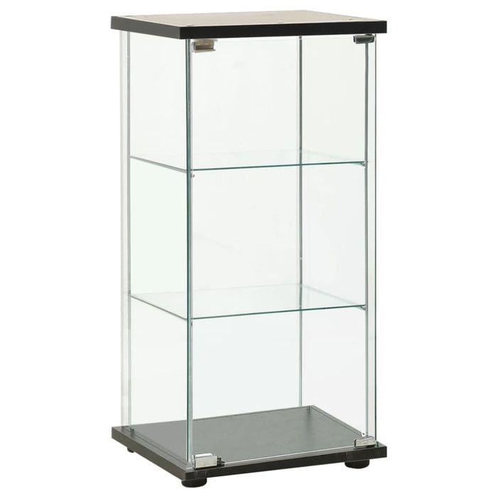 Storage Cabinet Tempered Glass Black Txxikn