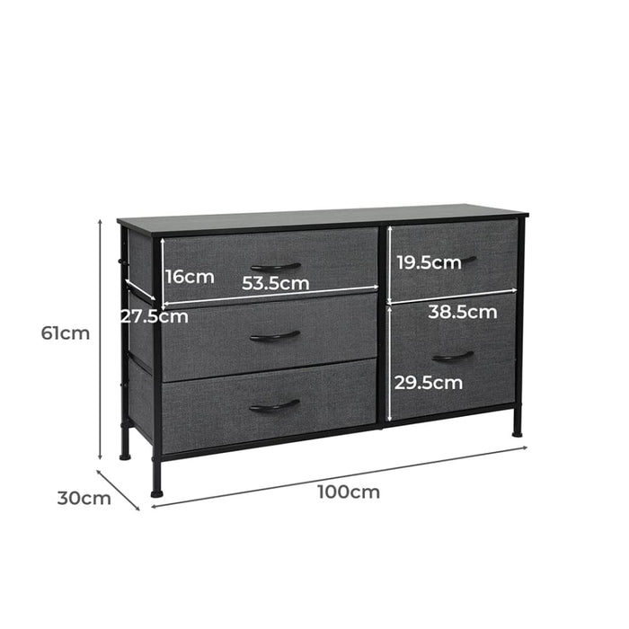 Storage Cabinet Tower Chest of Drawers Dresser Tallboy 5