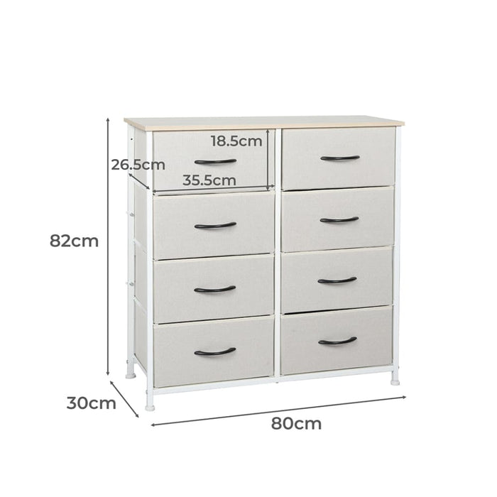 Storage Cabinet Tower Chest of Drawers Dresser Tallboy 7