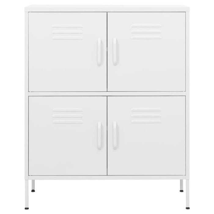 Storage Cabinet White 80x35x101.5 Cm Steel Ttloat