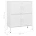Storage Cabinet White 80x35x101.5 Cm Steel Ttloat