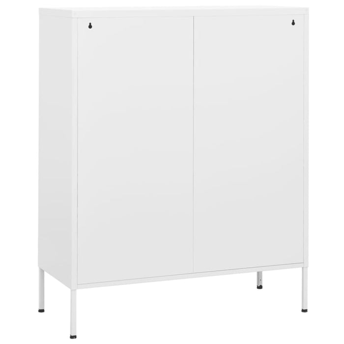 Storage Cabinet White 80x35x101.5 Cm Steel Ttloat