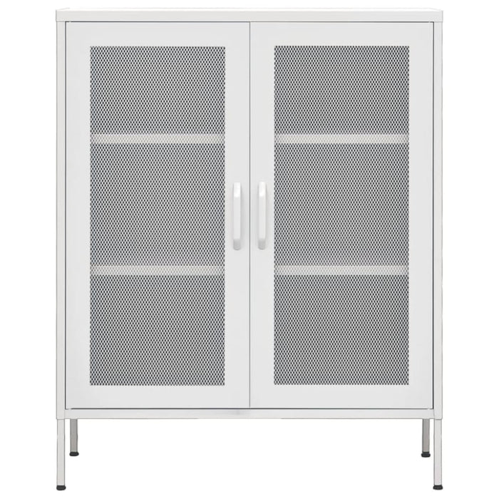 Storage Cabinet White 80x35x101.5 Cm Steel Ttloik