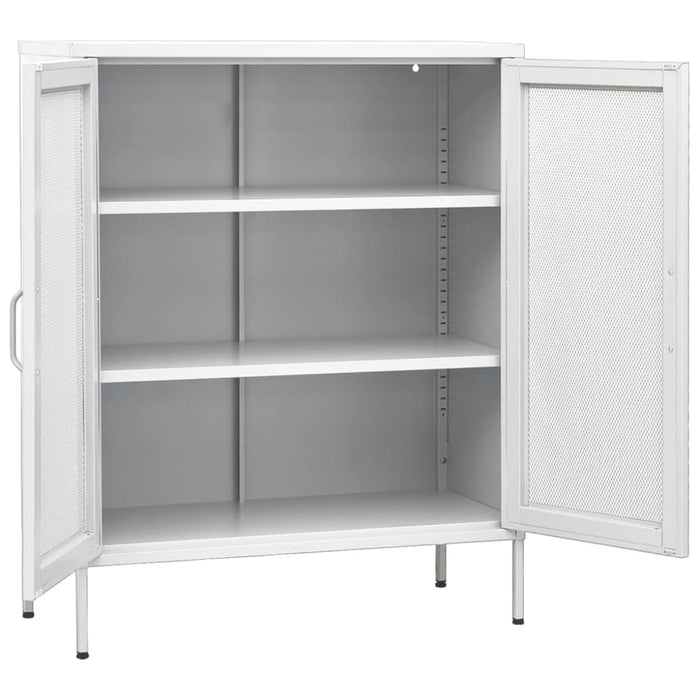 Storage Cabinet White 80x35x101.5 Cm Steel Ttloik