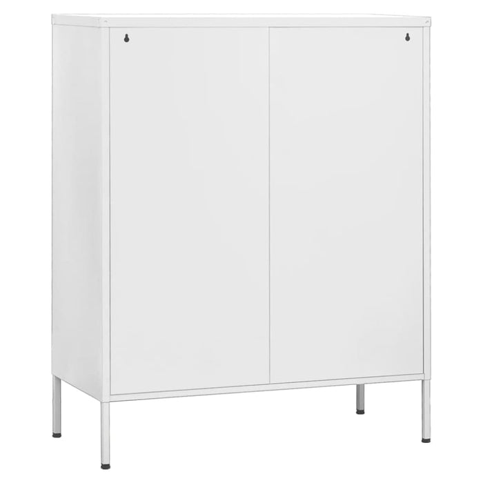 Storage Cabinet White 80x35x101.5 Cm Steel Ttloik