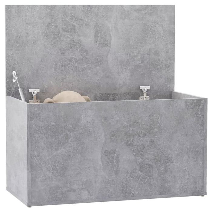 Storage Chest Concrete Grey 84x42x46 Cm Engineered Wood