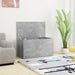 Storage Chest Concrete Grey 84x42x46 Cm Engineered Wood