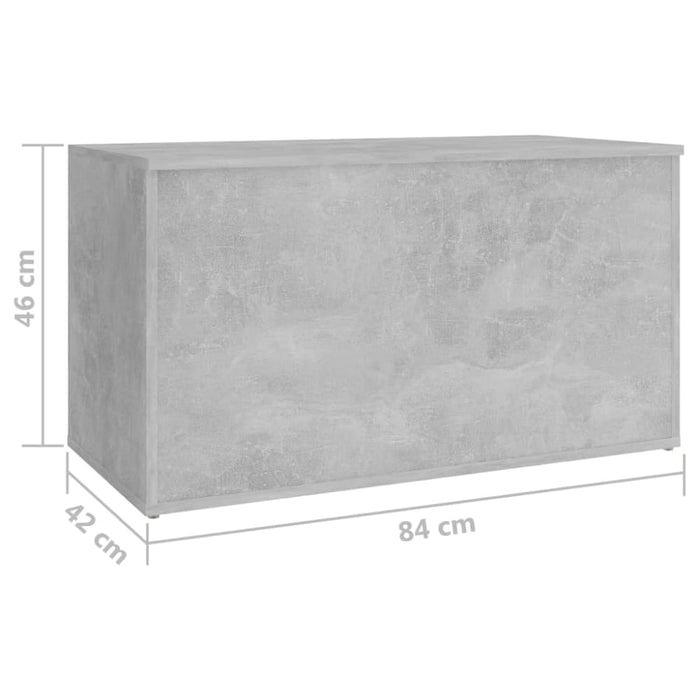 Storage Chest Concrete Grey 84x42x46 Cm Engineered Wood
