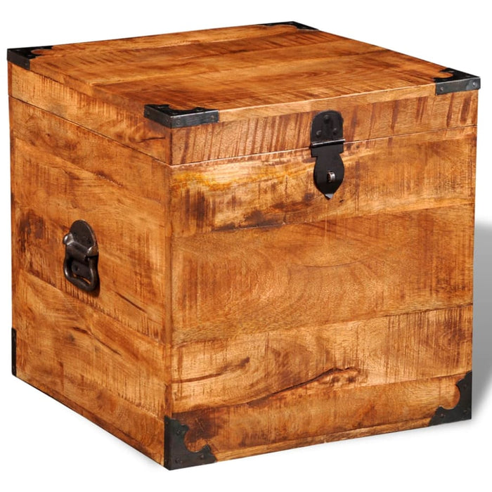 Storage Chest Cubic Rough Mango Wood Xaoltl