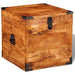 Storage Chest Cubic Rough Mango Wood Xaoltl