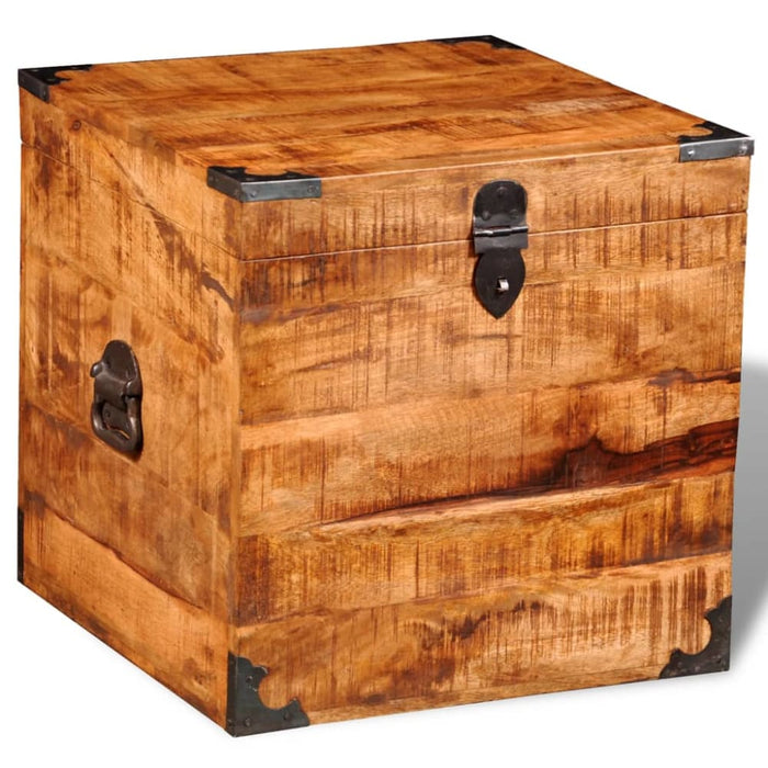 Storage Chest Cubic Rough Mango Wood Xaoltl