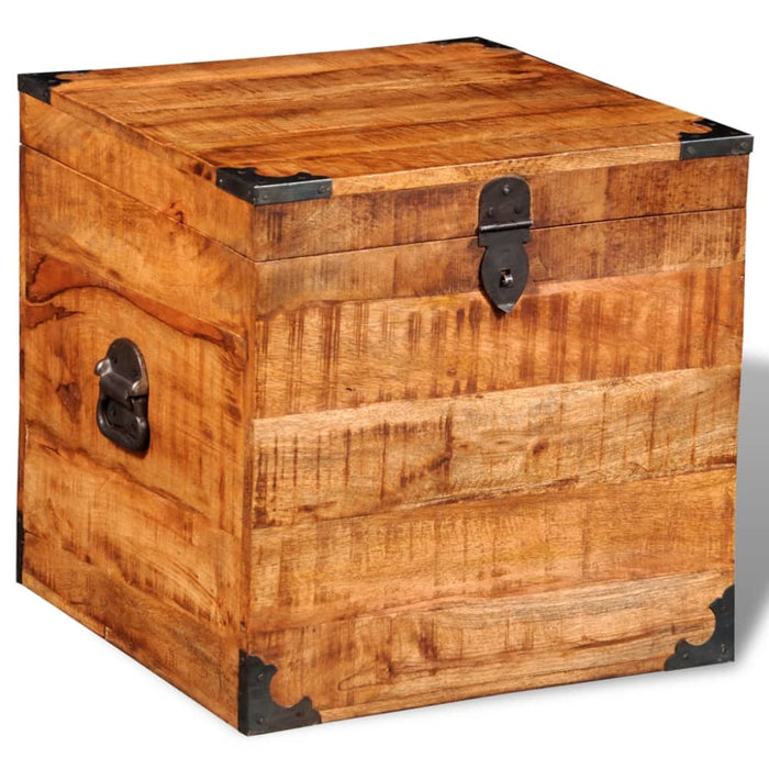 Storage Chest Cubic Rough Mango Wood Xaoltl