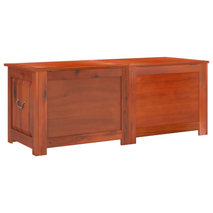 Storage Chest With Lid Brown Solid Wood Acacia Tlakoi