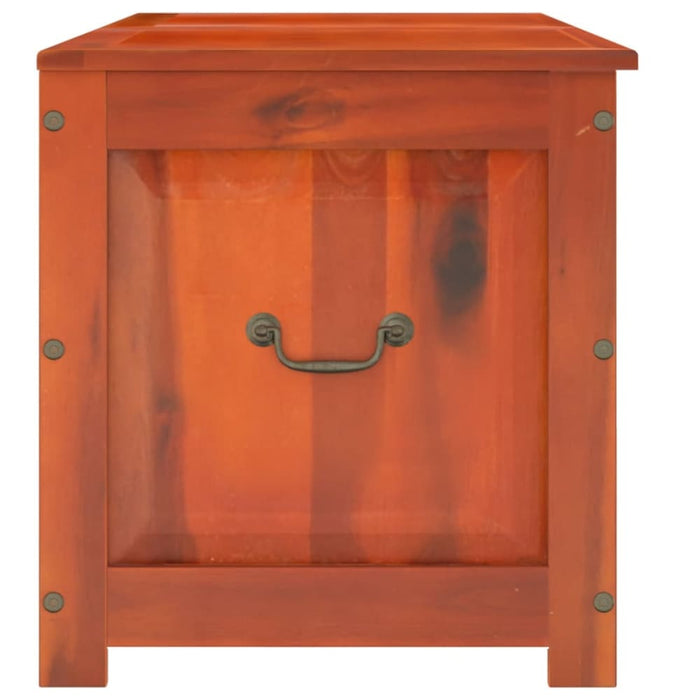 Storage Chest With Lid Brown Solid Wood Acacia Tlakoi